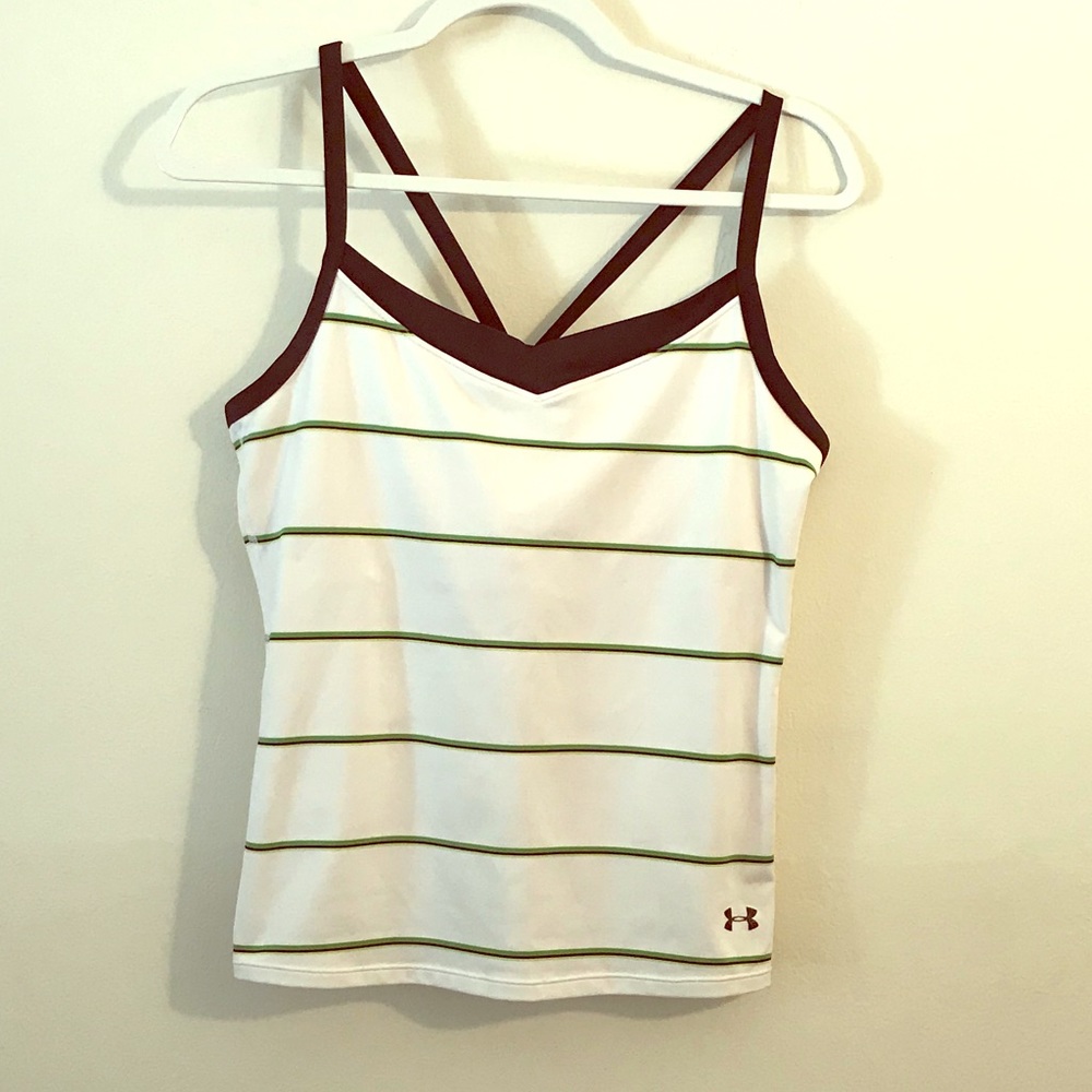 Under Armour Striped Fitted Athletic Tank